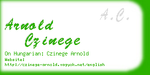 arnold czinege business card